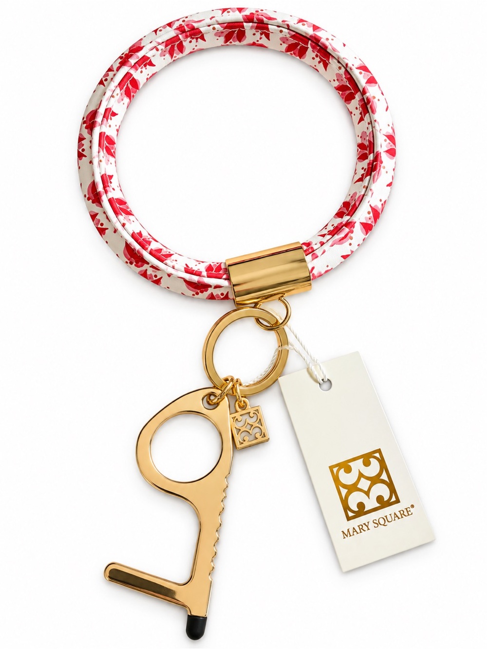 Mary Square key ring bracelet with clean key
